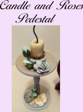 Candle and Roses Pedestal