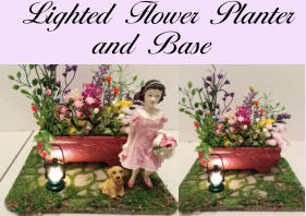 Lighted Flower Planter and Base