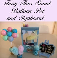 Fairy Floss Stand Balloon Pot and Signboard