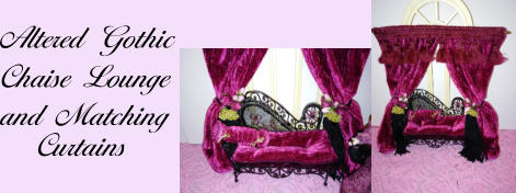 Altered Gothic   Curtains Chaise Lounge and Matching